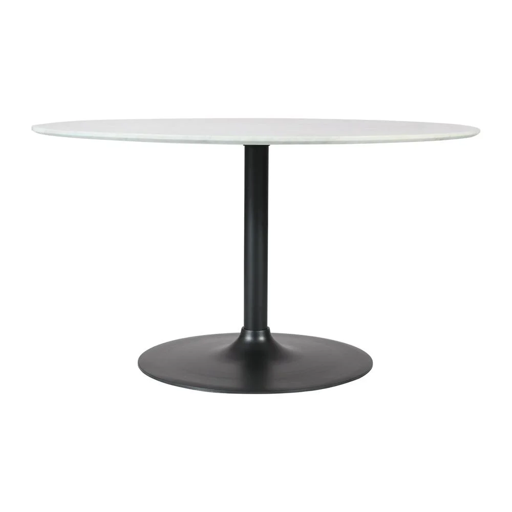 Jofran Rowan 42" Modern Luxury Pedestal Round Marble Dining Table