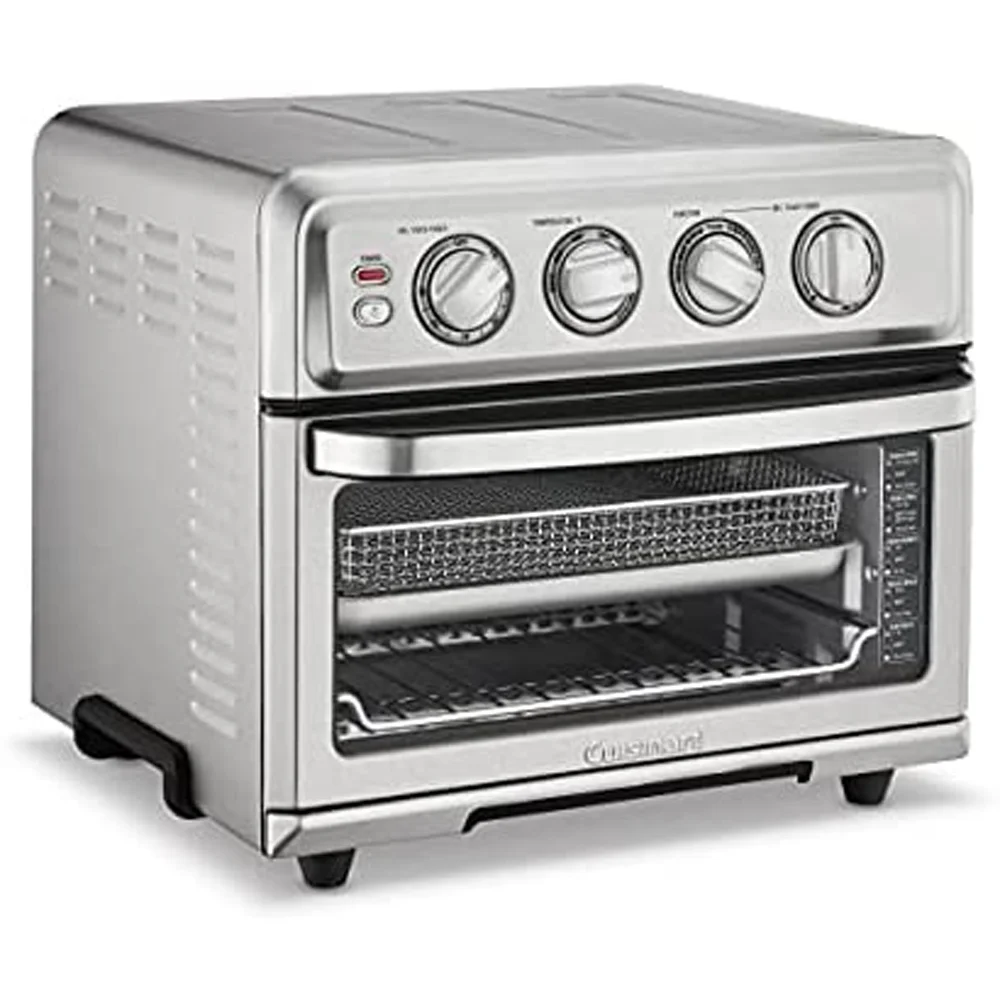 Cuisinart TOA-70 AirFryer Toaster Oven with Grill Stainless Steel Bundle with Cuisinart 12 Piece Ceramic Coated Cutlery Set Matte Black