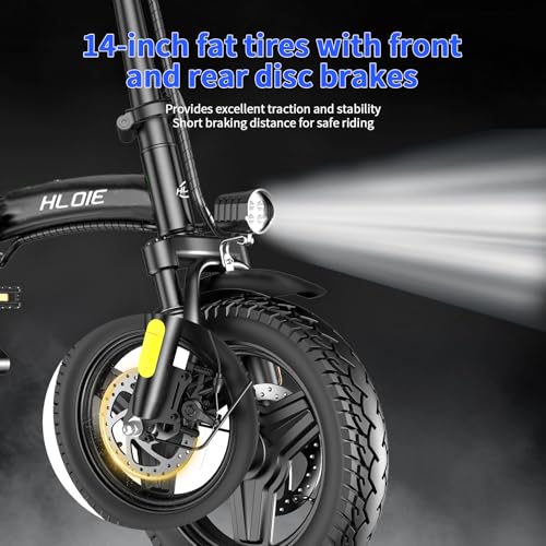 Folding Electric Bike for Adults, 400W (Peak 500W) Motor,23MPH Max Speed Foldable Electric Bicycles,14" Ebike