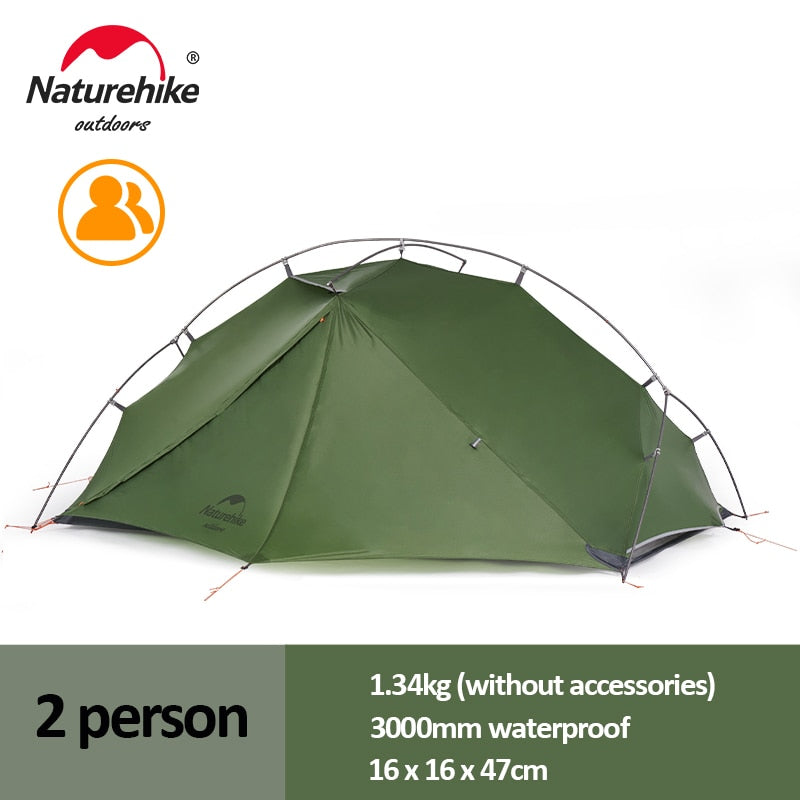 NaturehikeTent VIK Ultralight Single Tent Waterproof Camping Tent Outdoor Hiking Tent 1 People 2 People Travel Tent Cycling Tent
