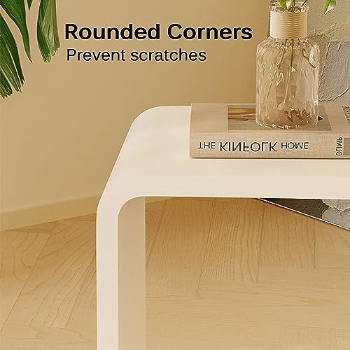 C Shaped Side Table, Acrylic Coffee Table, Unique and Stylish Piece for Living Room, Minimalistic Design (Color : C