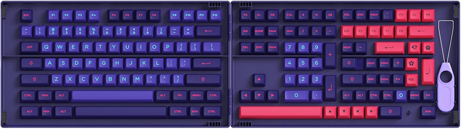 Akko Neon 158-Key ASA Profile PBT Double-Shot Full Keycap Set for Mechanical Keyboards with Collection Box