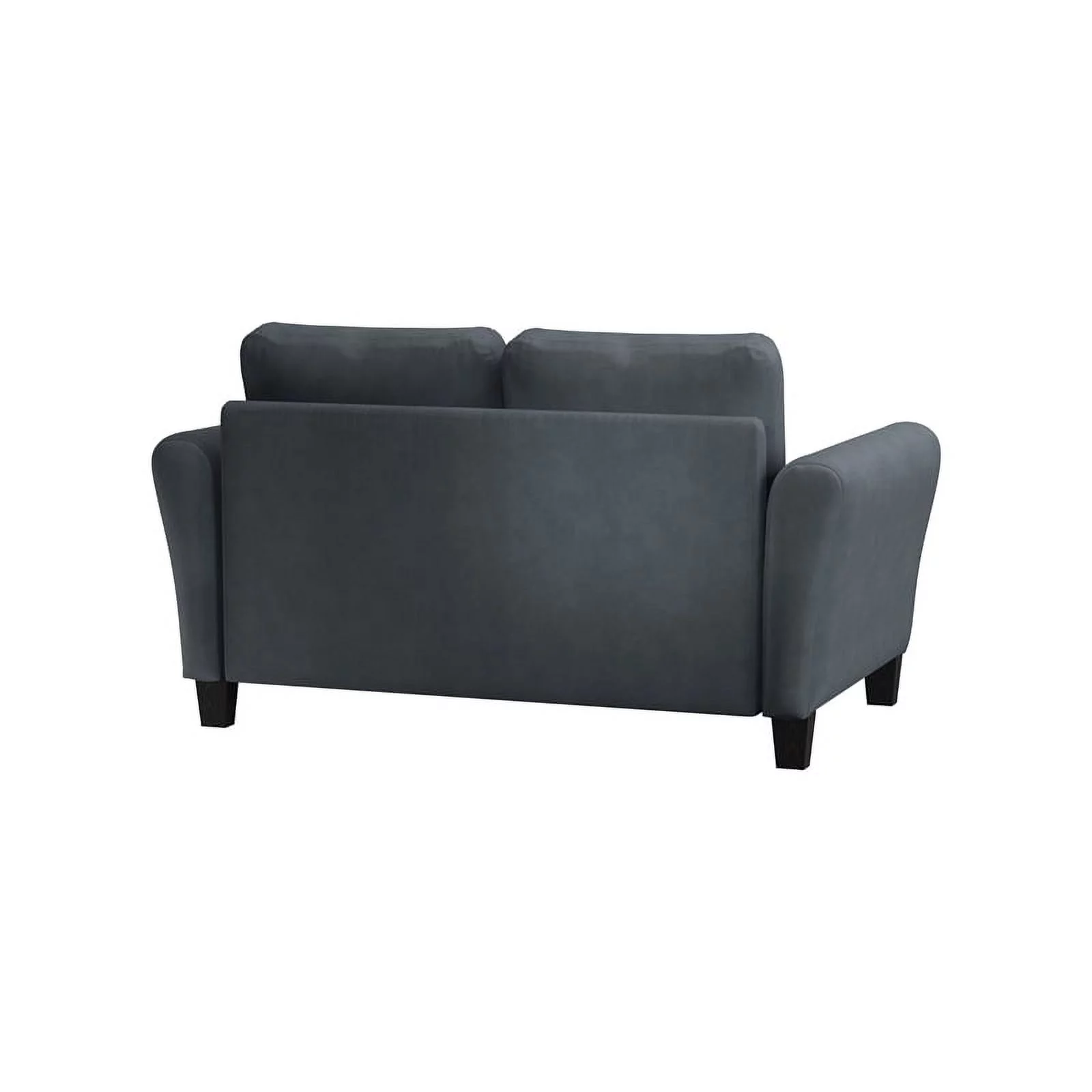 Home Square 2-Piece Set with Upholstery Loveseat and Sofa in Dark Gray