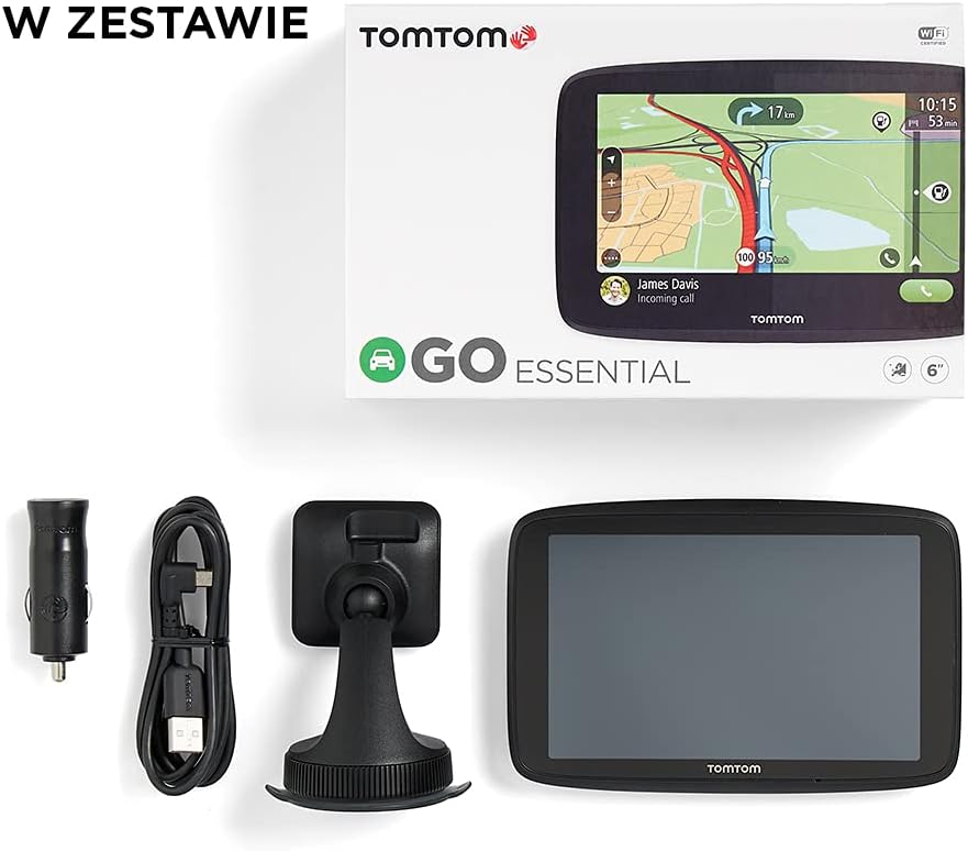 TomTom Car Sat Nav GO Essential, 6 Inch, with Traffic Congestion and Speed Cam Alert trial thanks to TomTom Traffic, EU Maps, Updates via WiFi