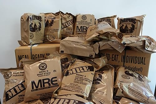 Food Dude 82nd Military MRE Surplus - 2026 Inspection - Meals Ready to Eat Military Meals with Heater Packs - 1250 Calories per MRE Full Meals