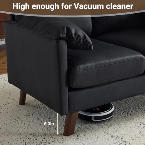 Karl home Mini Loveseat Sofa Couch, 48.8" Small Loveseat with Suede Nap Upholstery for Living Room, Comfy Seating Love Seat for Small Space