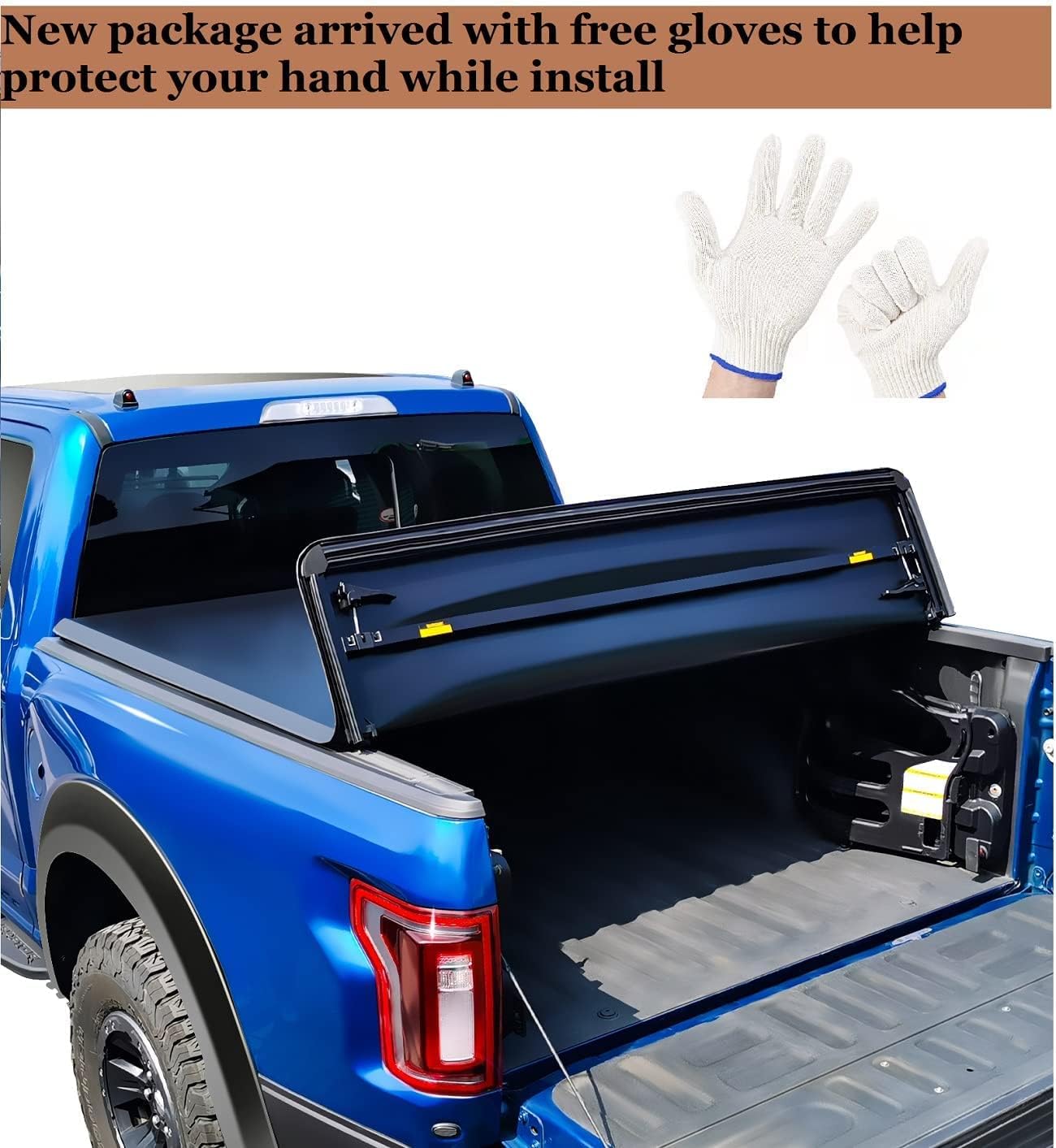 Fixxpertise Soft Quad Fold Truck Bed Cover 2019-2022 Chevy Silverado/GMC Sierra 1500 New Body Style 6'6'/' 6'7" Bed,Fleetside w/o Multi-Flex Tailgate