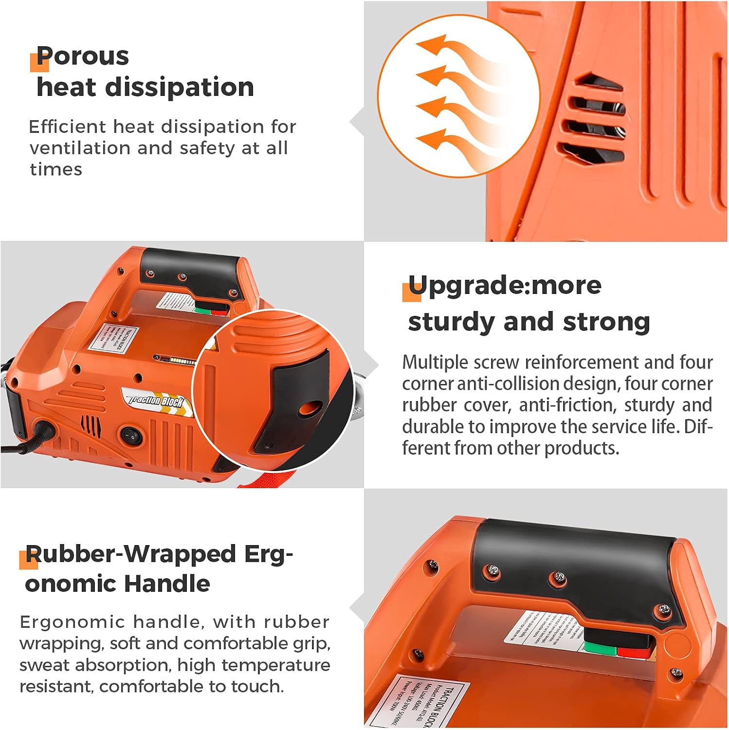 Anbull Portable Electric Winch/Hoist AC 100-240V Corded Electric Winch 15 Foot Aviation Grade Galvanized Steel Wire Aope 1000 Ib Pulling Capacity