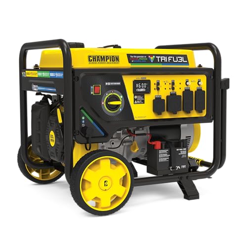 Champion Power Equipment 12,500-Watt Electric Start Tri Fuel Home Backup Portable Generator with CO Shield