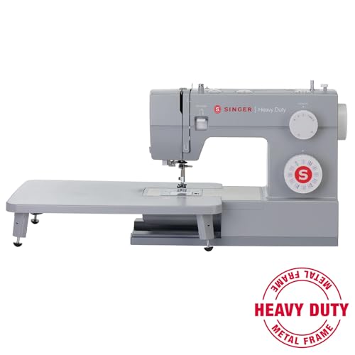 SINGER Heavy Duty 6380 Sewing Machine with Extension Table & Accessory Kit | Strong Motor with Enhanced Piercing Power, 110 Stitch Applications