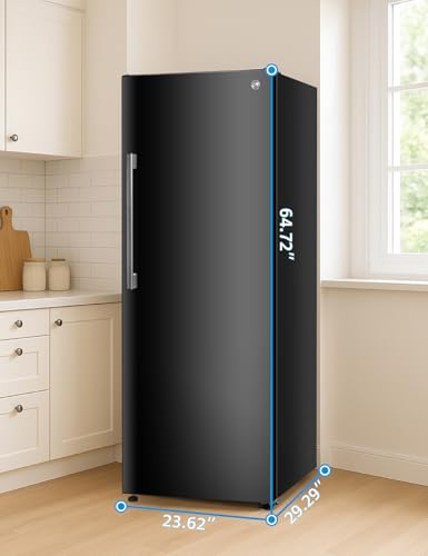 Commercial Cool 11.1 Cu. Ft. Convertible Freezer Refrigerator, Upright Fridge with Glass Shelves, Reversible Door, ENERGY STAR rated, Auto Defrost
