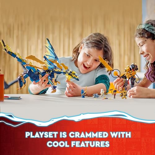 LEGO NINJAGO Elemental Dragon vs. The Empress Mech 71796 Building Toy Set, Features a Dragon, Mech, Ninja Flyer and 6 Minifigures