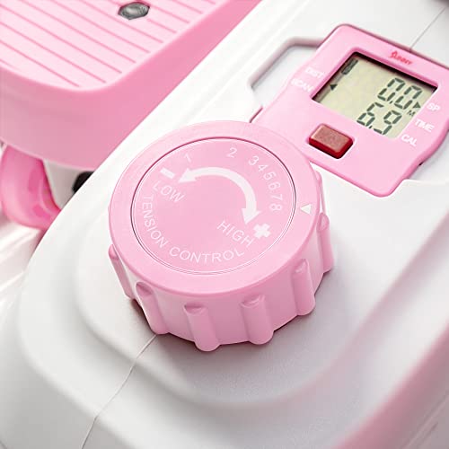 Sunny Health & Fitness Sitting Under Desk Elliptical Exerciser, Portable Pedal Training Machine for Senior Exercise, Peddler for Home Workout