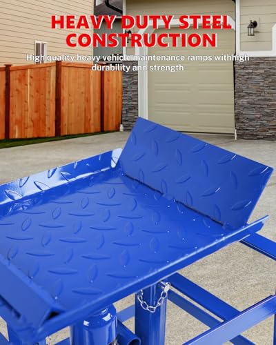 Hydraulic Car Ramps, 5T 11000lbs Low Pro-File Car Lift Service Ramps, Heavy Duty Steel Hydraulic Vehicle Ramps for Car Truck Trailer Garage Repair
