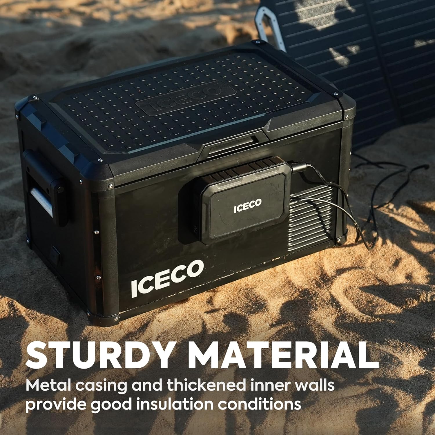 ICECO VL75 Pro 79.2 Quarts Dual Zone Portable Refrigerator with SECOP Compressor, Multi-directional Lid, Dual USB & DC 12/24V