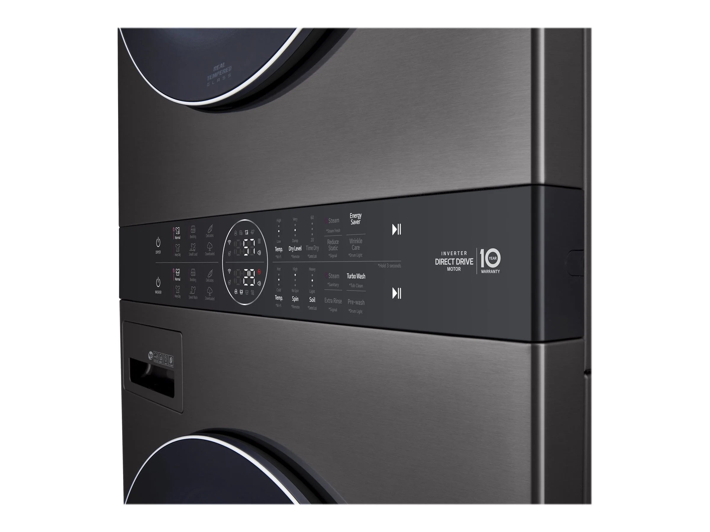 LG Single Unit Front Load WashTower™ with Center Control™ 4.5 cu. ft. Washer and 7.4 cu. ft. Gas Dryer