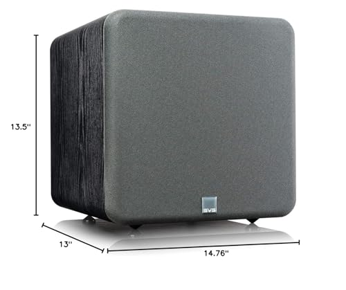 SVS SB-1000 Pro 10 Inch Sealed Subwoofer with SoundPath Wireless Audio Adapter (Black Ash)