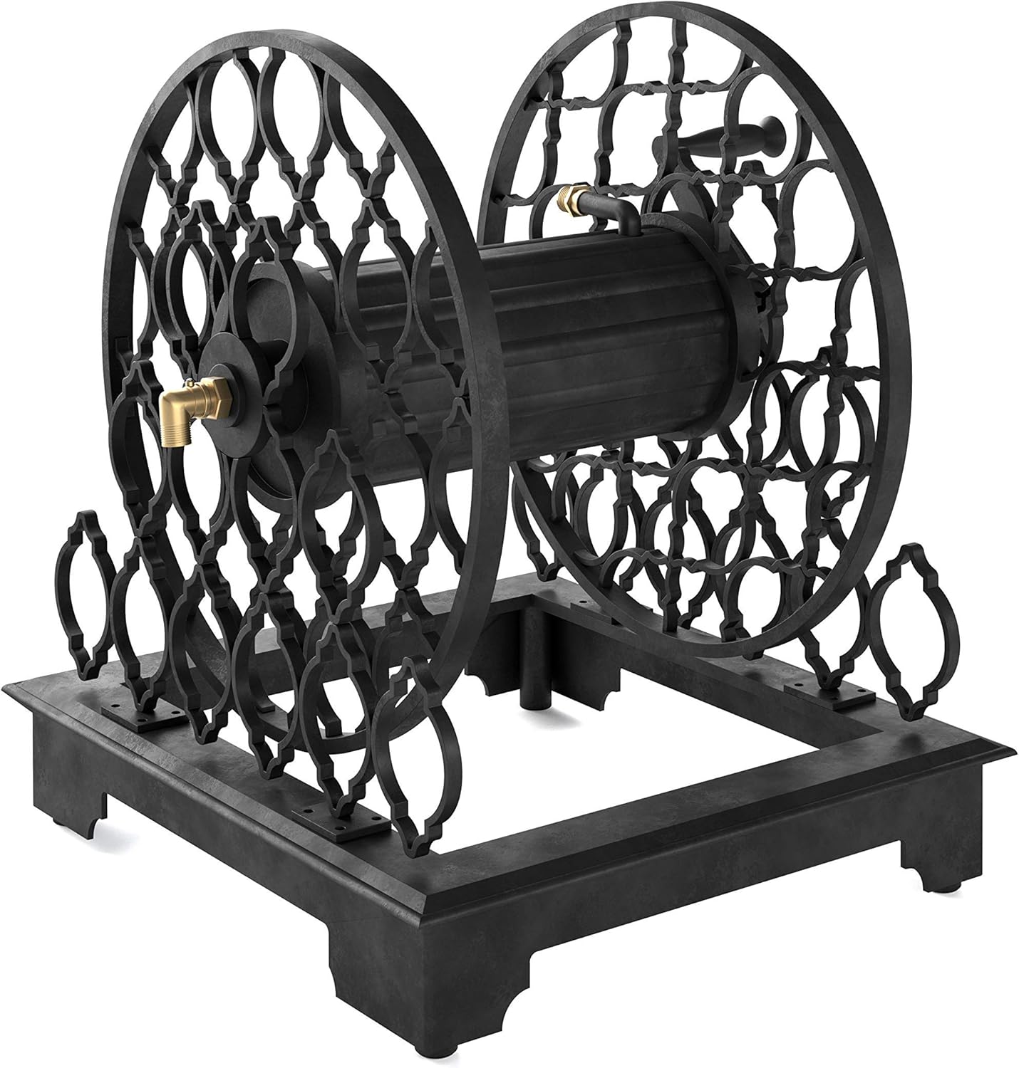 Lush Landscapes Metal Ornamental Trellis Hose Reel