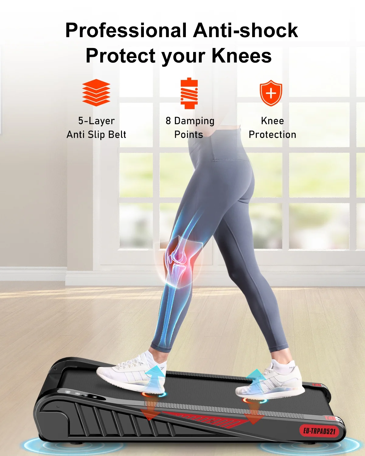 HomeFitnessCode Incline Walking Pad, Small Under Desk Treadmill with APP & Remote Control, Bluetooth Speaker, Small Treadmill for Home & Office