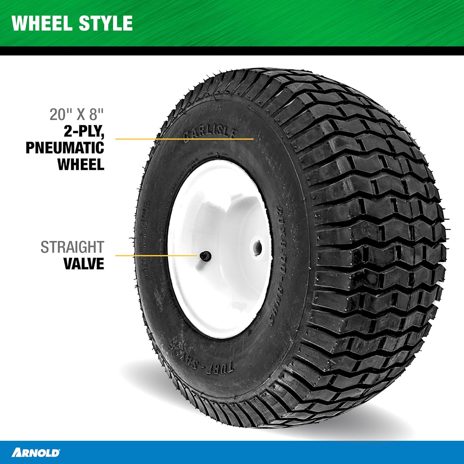 Arnold 20-Inch x 8-Inch Replacement Tractor Tire