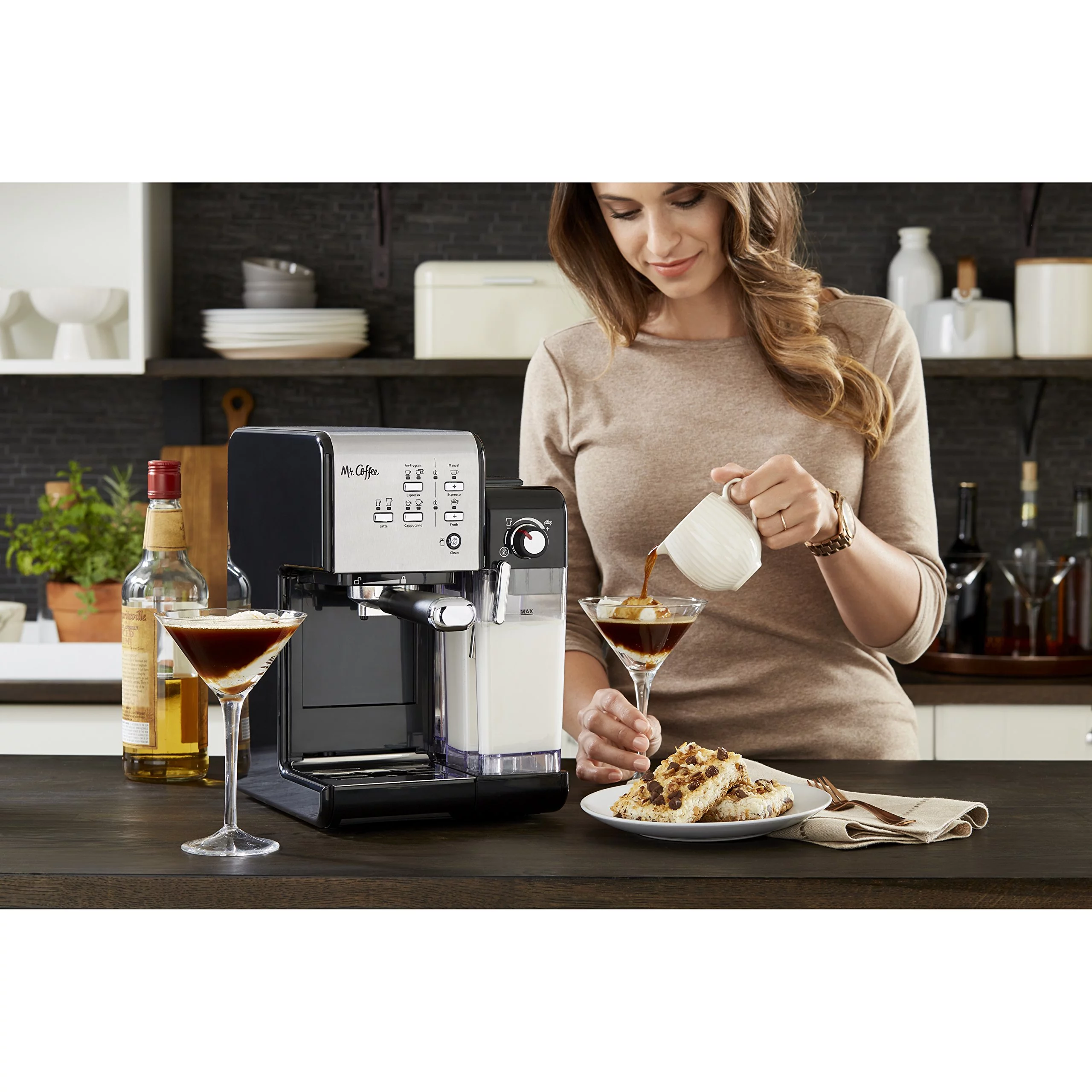 Mr. Coffee® One-Touch CoffeeHouse Espresso and Cappuccino Machine, Black