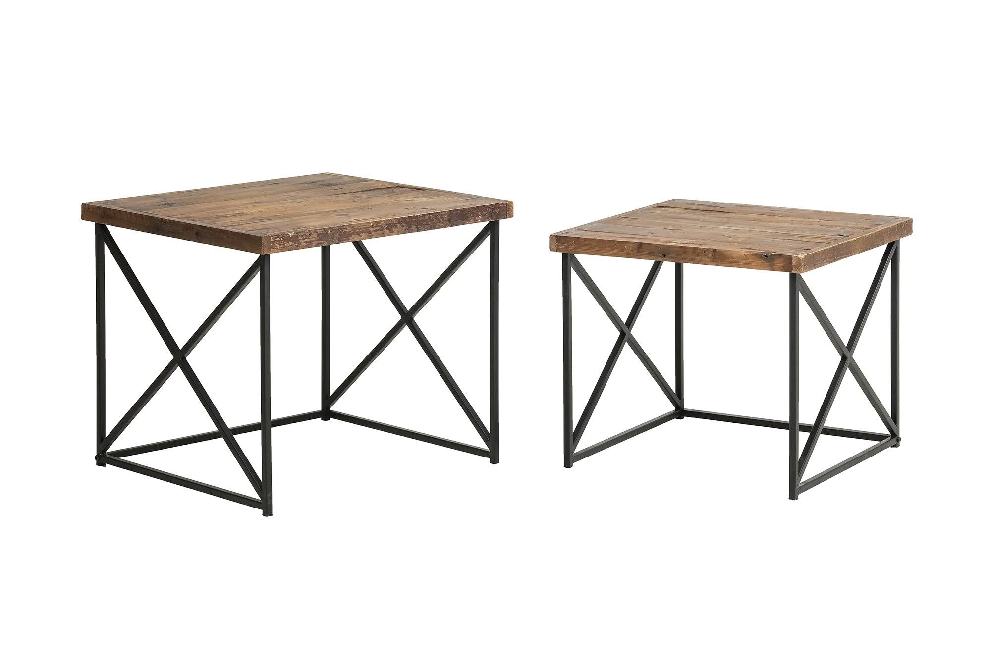 Argos Reclaimed Nesting Tables Set of 2 Brown | Wood