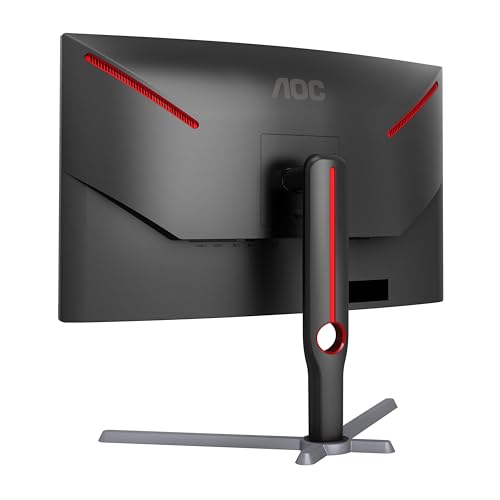 AOC CQ32G4VE 32" Curved Frameless Gaming Monitor 2K QHD, 1500R Curved VA, 180Hz, 0.5ms Response Time, 2X Display Port, 2X HDMI