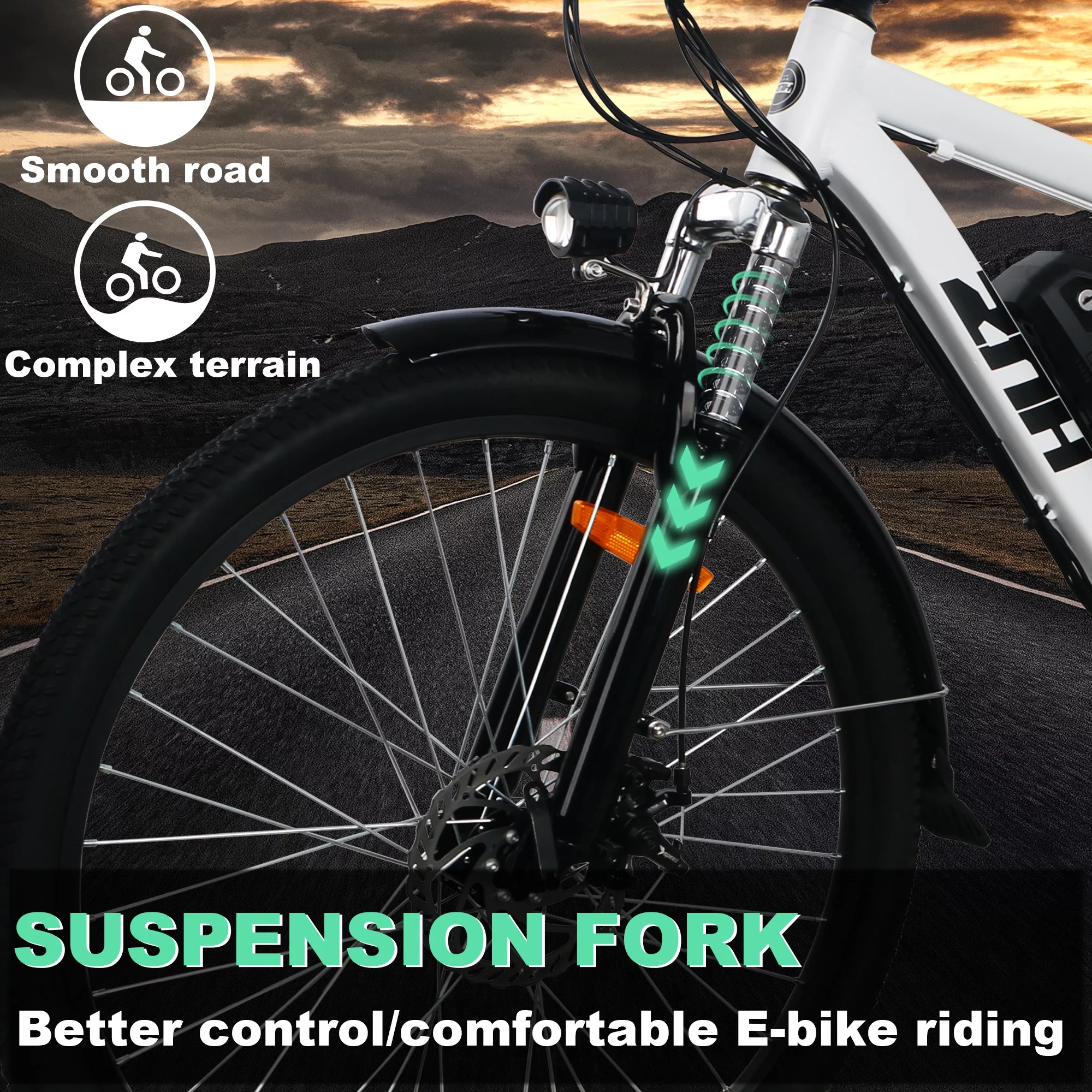 ZNH Electric Bike 26 Electric Mountain Bicycles 350W Motor E bike 21 Speed 36V 10Ah Electric Commuter Bike 20MPH Black Electric Bicycle Ebike