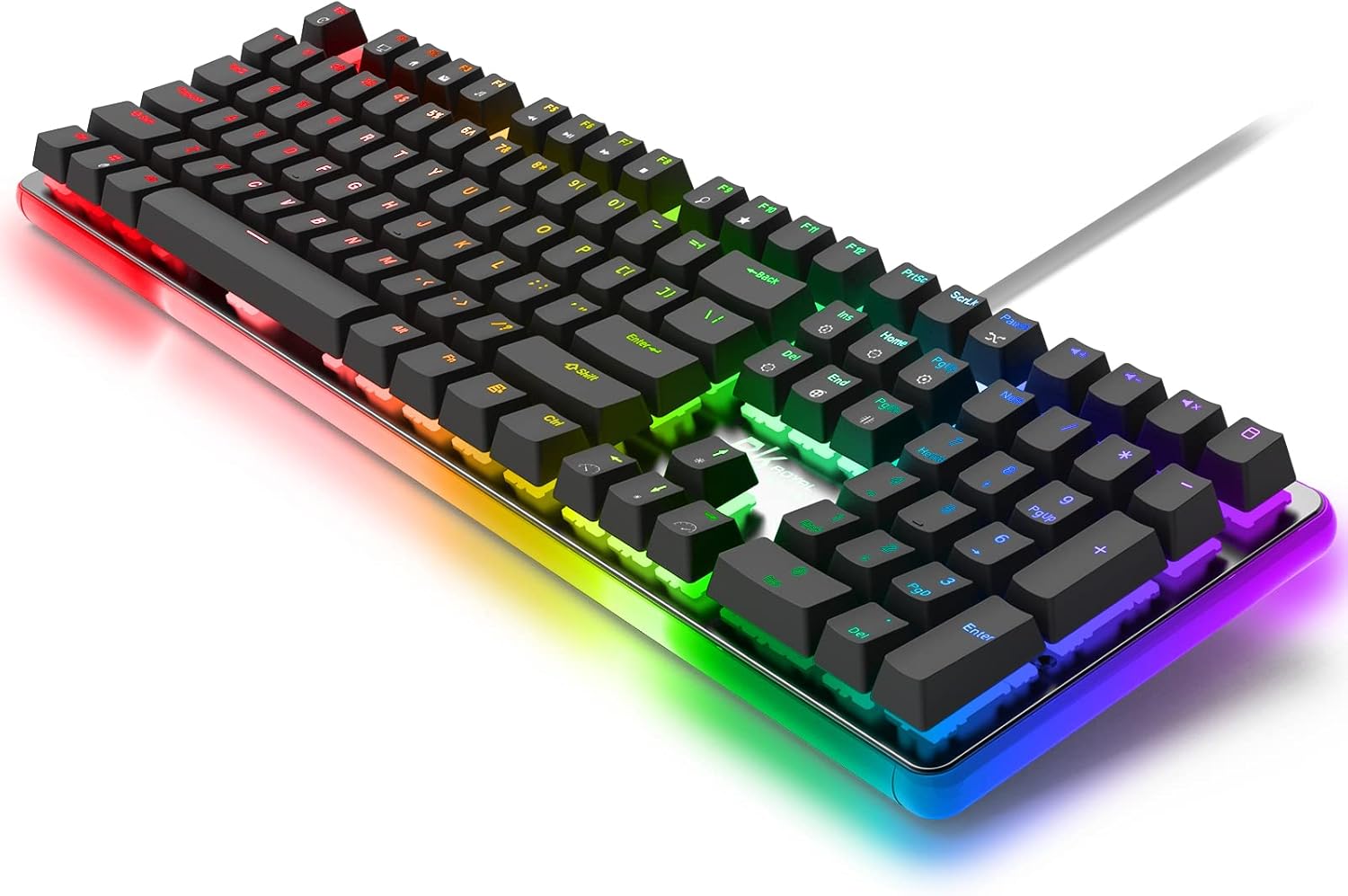 RK ROYAL KLUDGE RK918 Wired Mechanical Keyboard, RGB Backlit Gaming Keyboard with Large LED Sorrounding Side Lamp