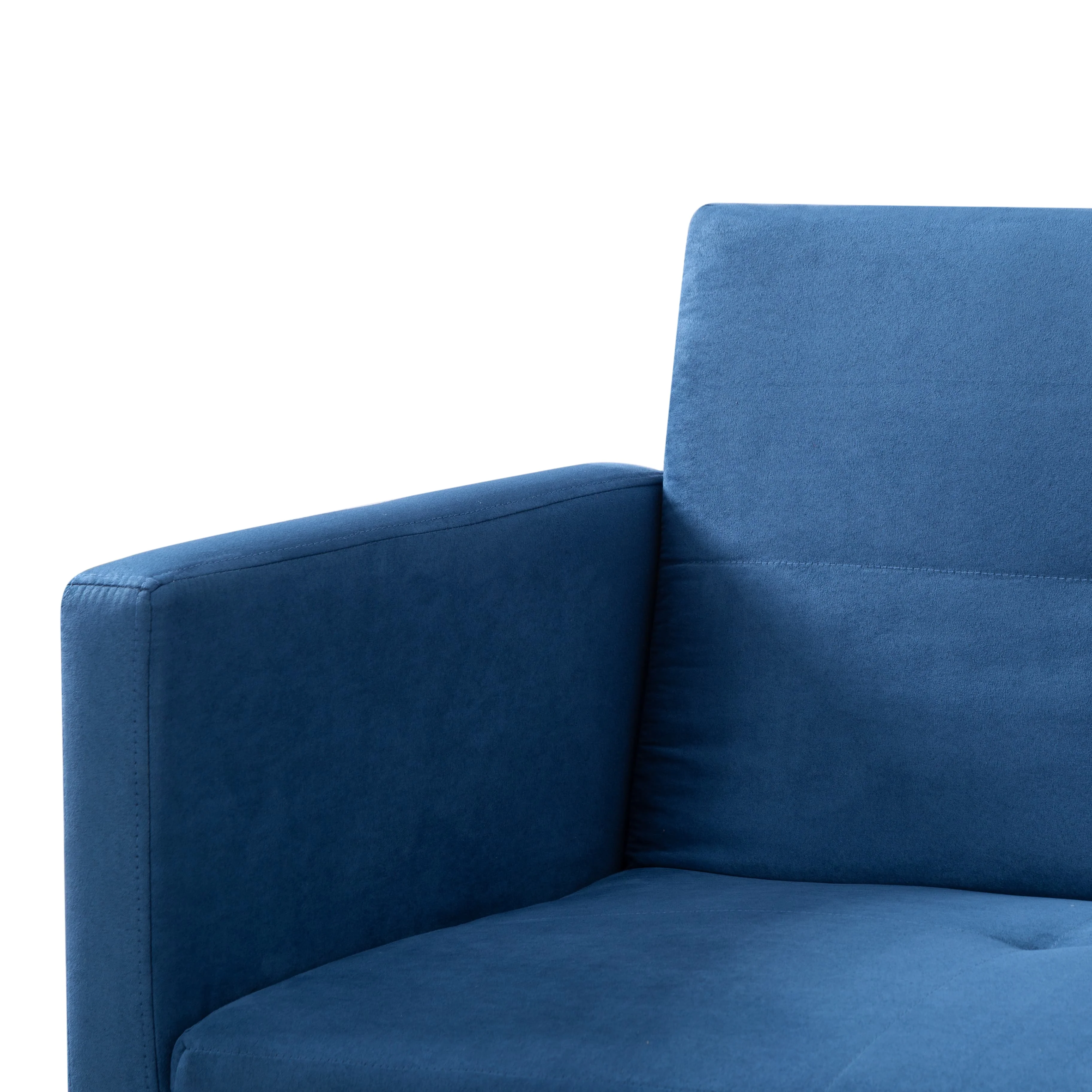 BSHTI 74.8 inch Futon Sofa bed,Modern Adult Sofa,Foam Futon Sleeper for Livingroom(Navy Blue)