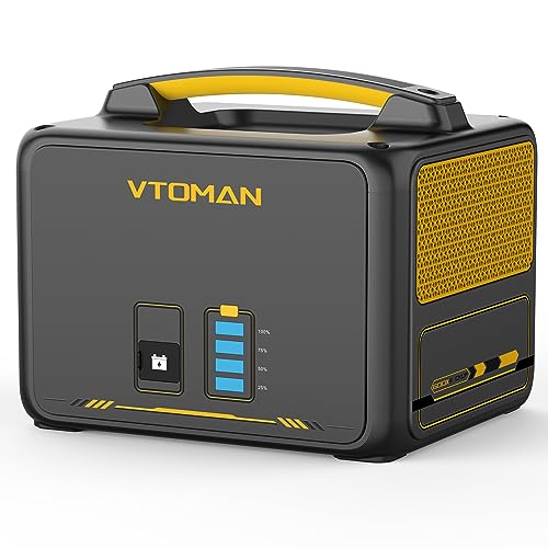 VTOMAN Jump 600X Portable Power Station, LFP Battery Powered Generator with 2x 600W AC Outlets (Surge 1200W), 4x USB ports