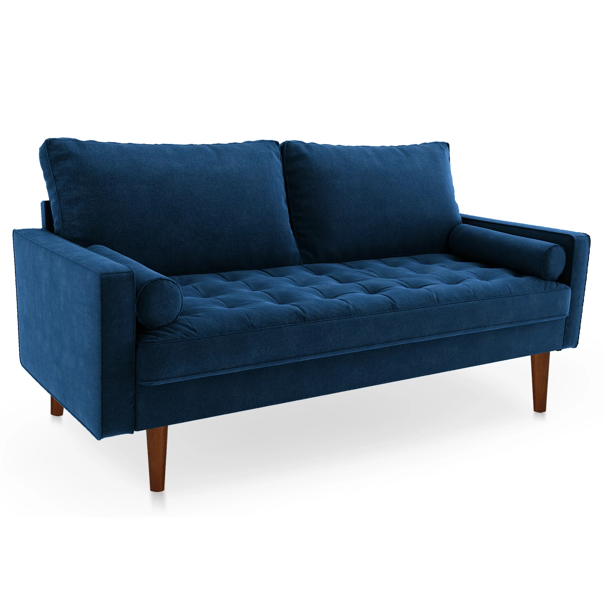 Koby Home Sleeper Sofa Sectional Couch 70" Sofas Couches for Living Room Space Blue