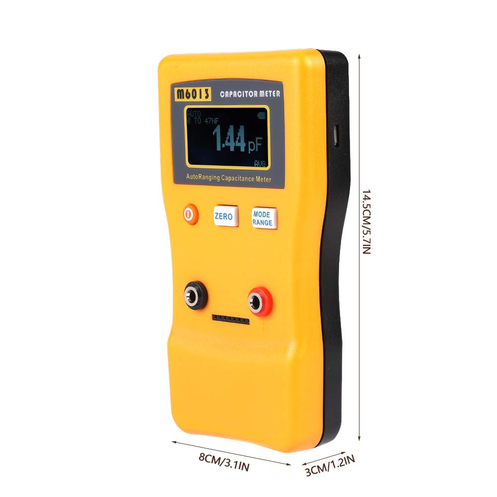 Capacitor Meter,M6013 LCD High Precision Capacitor Meter Professional Measuring Capacitance Resistance,Capacitor Tester