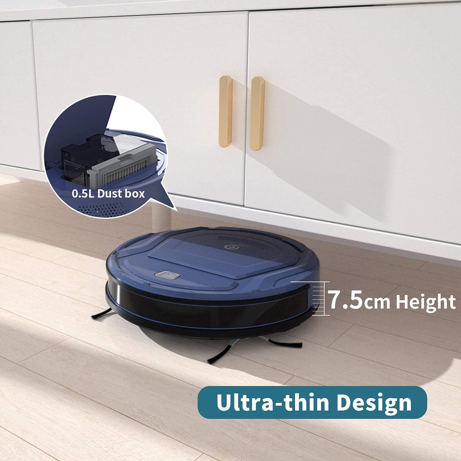 OKP Life K2 Robot Vacuum Cleaner 1800 mAh, Blue