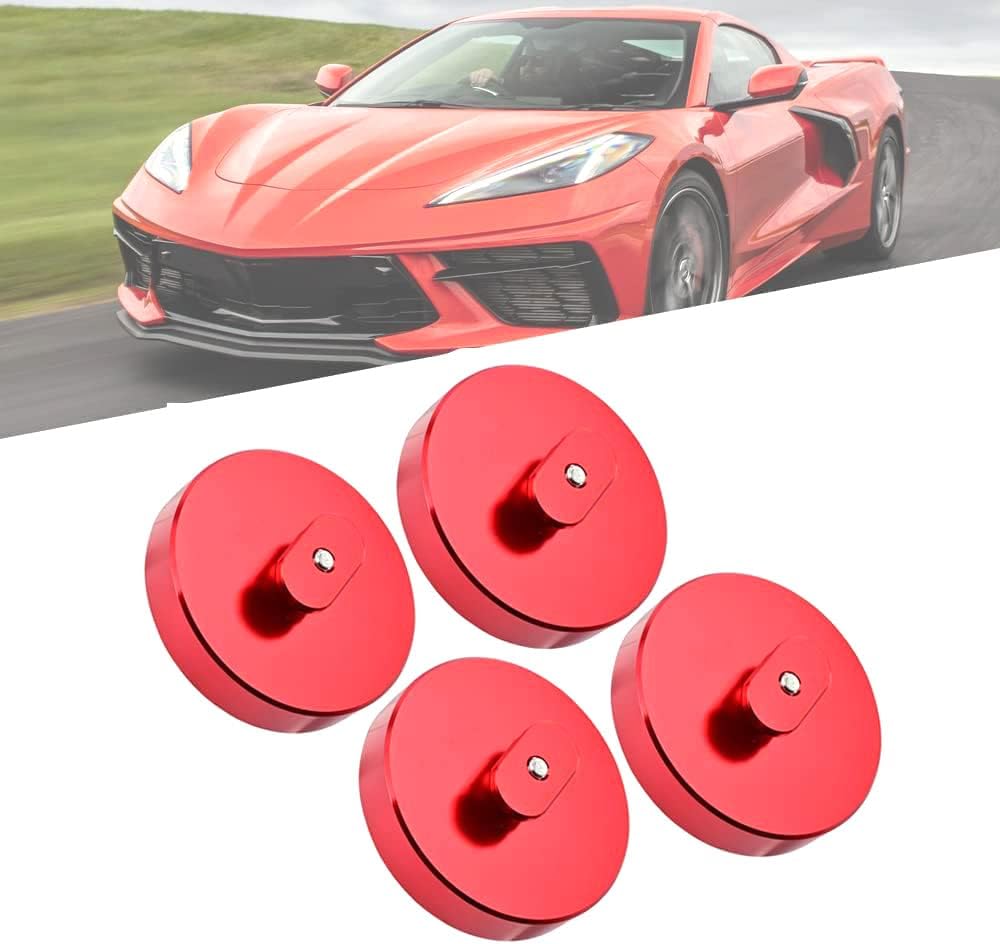 BILLFARO 4Pcs Jack Pad Jackingo Lift Pad/Puck Jack Point Adapter Billet for Corvette C5, C6, C7 & C8 Models Including Base Stingray Z06, Zr1