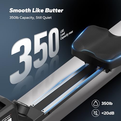MERACH Foldable Rowing Machines for Home, Magnetic Rowing Machine with 16-Level, Compact Row Saves 20% Space, 350 LBS Load Capacity