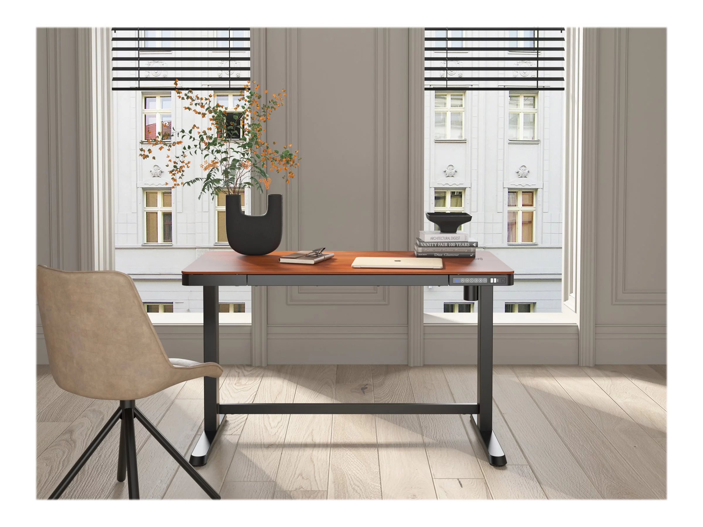 Koble Juno - Sit/standing desk - electric height adjustment - walnut