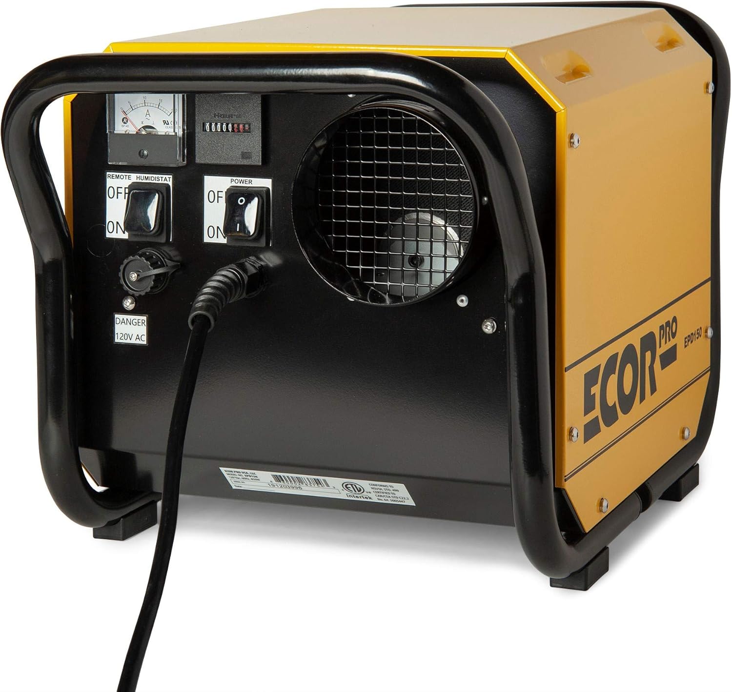 ECOR PRO 30 Pint Small Portable Desiccant Dehumidifier for Bedroom, Bathroom, Crawlspace, Basement and Garage | Covers up to 500 sqft | White | EPD30