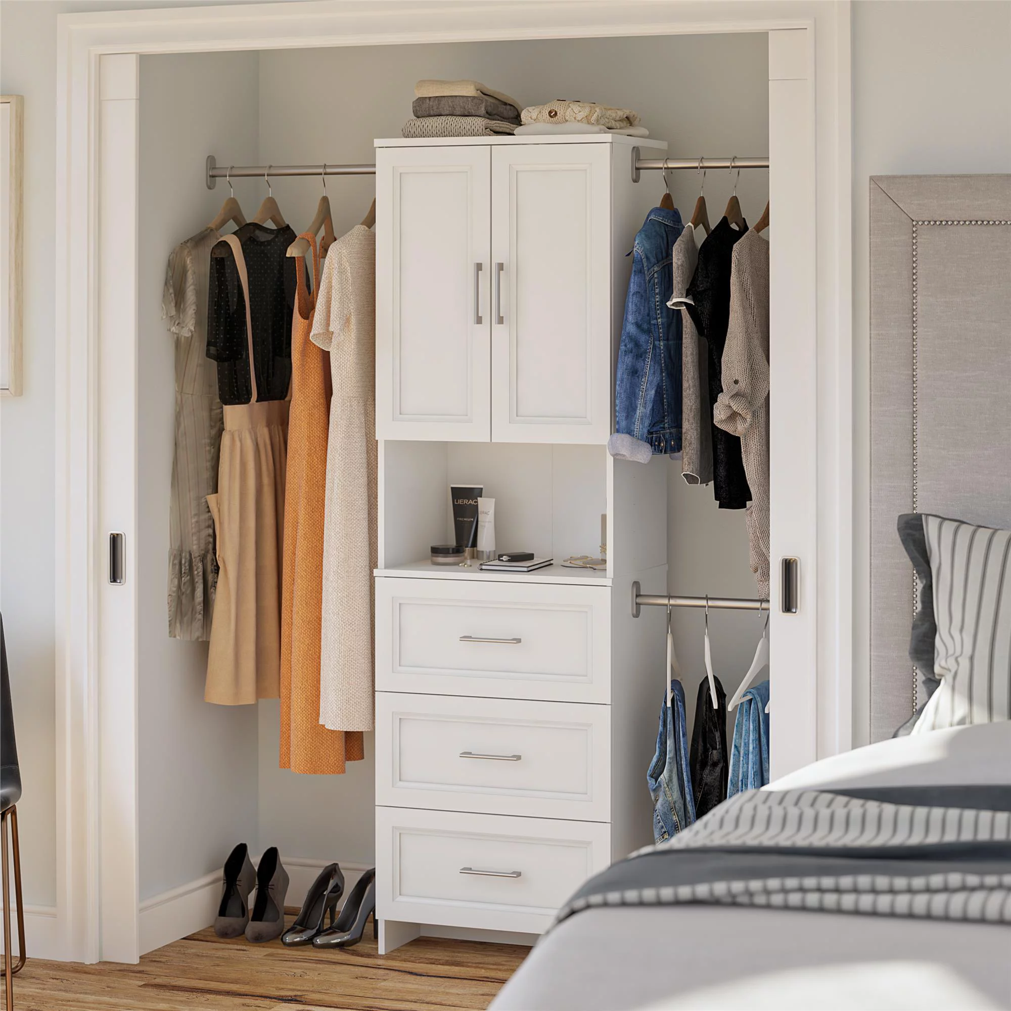 Systembuild Evolution Evone 3 Drawer Closet Storage, White