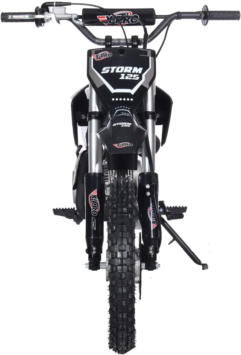 X-Pro Brand New Storm 125cc Dirt Bike with 4-Speed Semi-Auto Transmission, Kick Start, Big 14"/12" Tires! - Curated Treasures Market