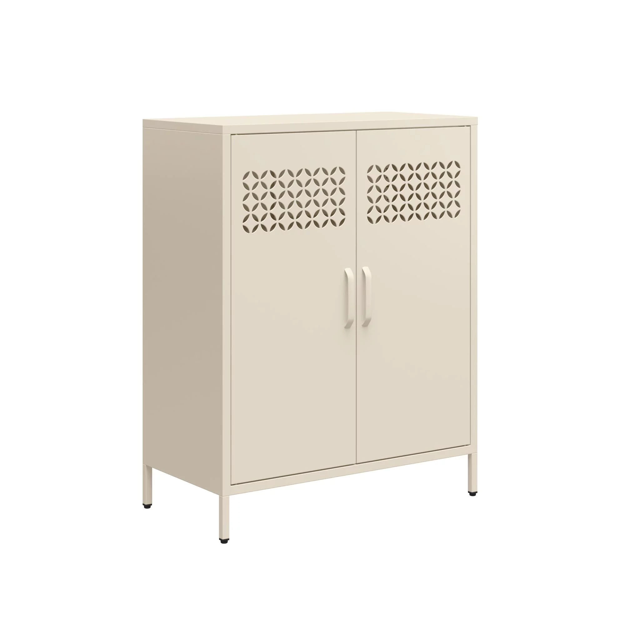 Mr. Kate Annie Short Metal 2 Door Cabinet, Parchment
