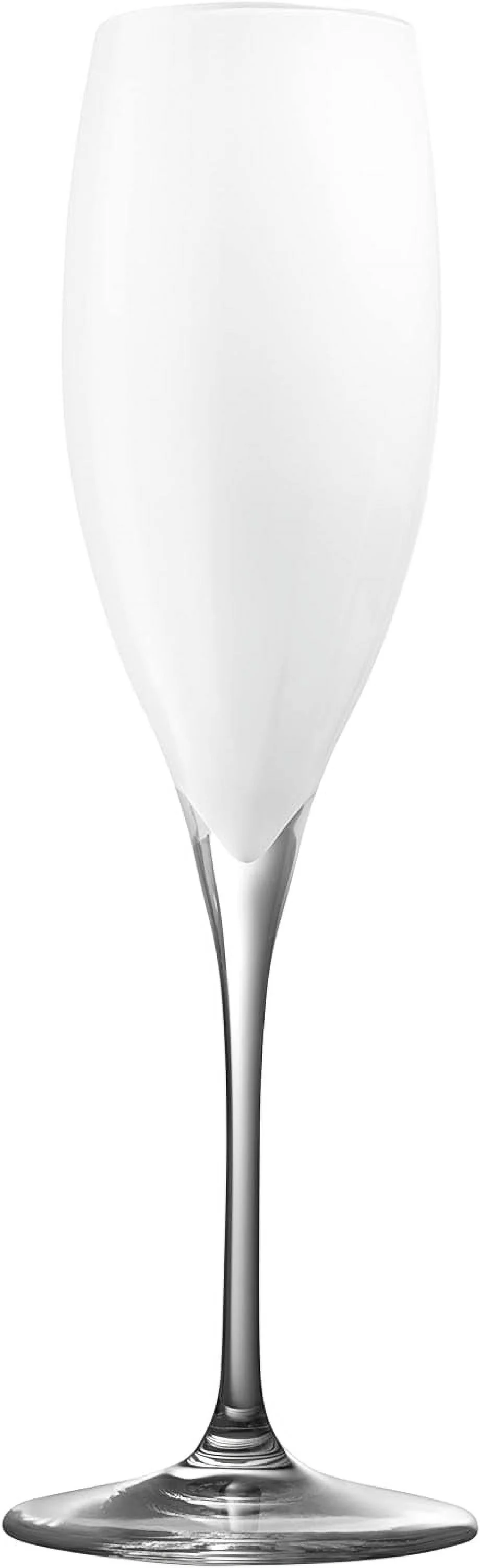 Toasting Flute Glass - Champagne - Flutes - Set Of 6 Crystal Glasses - Wedding Toasting Flutes - White - 11 Oz Made In Europe