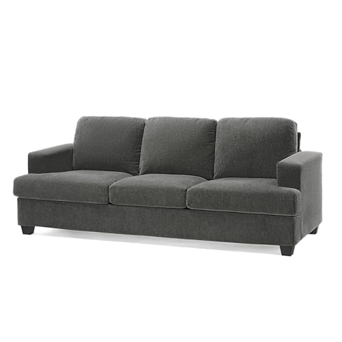 Couch, Comfy Sofa Couch with 24" Extra Deep Seats, Offwhite Modern Sofa- 3 Seater Sofa Couch for Living Room Apartment Lounge, Bouclé