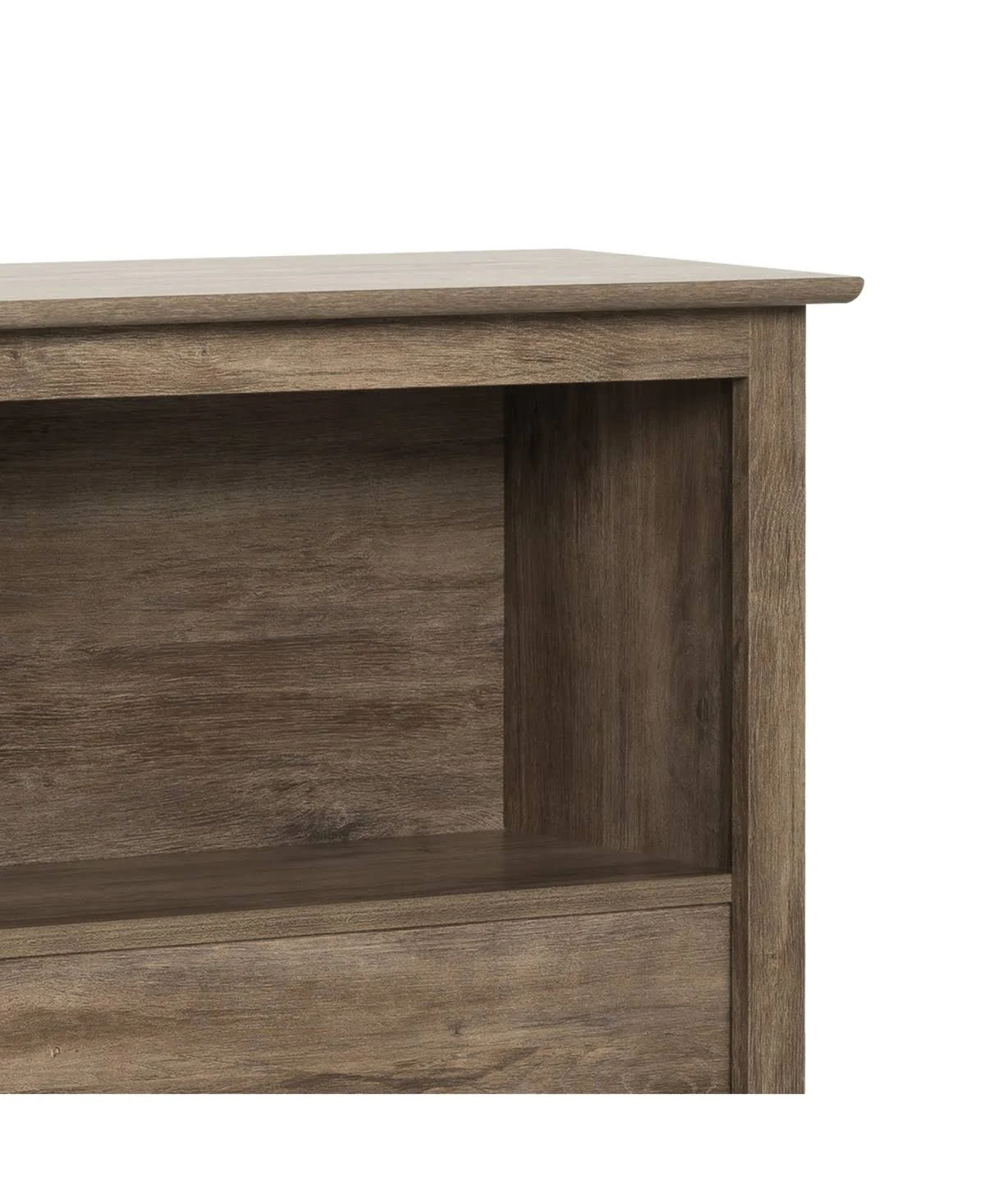 Prepac Bookcase Headboard, King, Drifted Gray