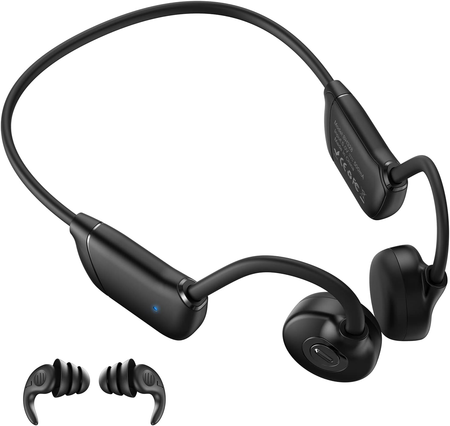 Bone Conduction Headphones, QODISA Wireless Open Ear Headphones Bluetooth 5.3 with MIC