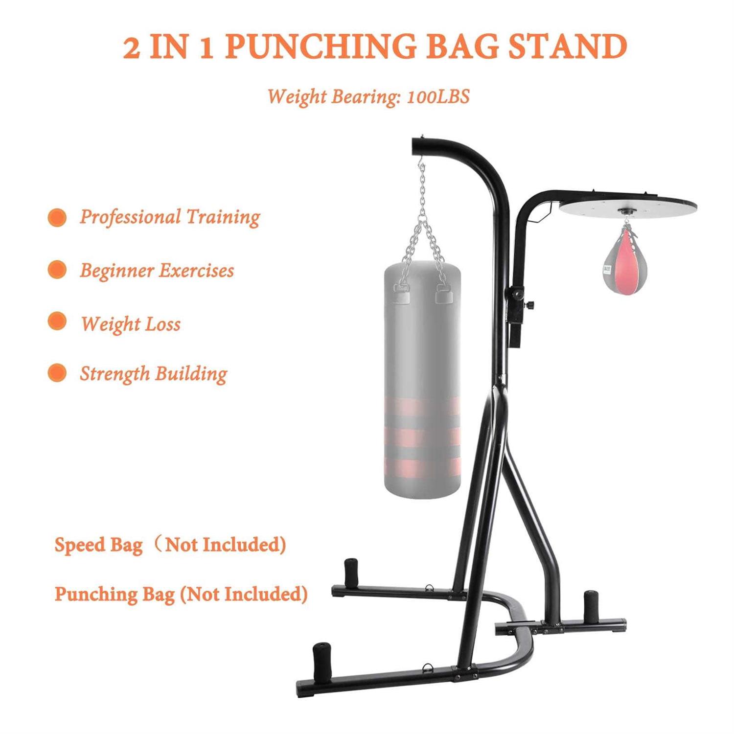 Lazy Buddy Heavy Punching Bag Stand, Height Adjustable Boxing Stand for Heavy Bag and Speed Bag - Sports Supplies Online Store