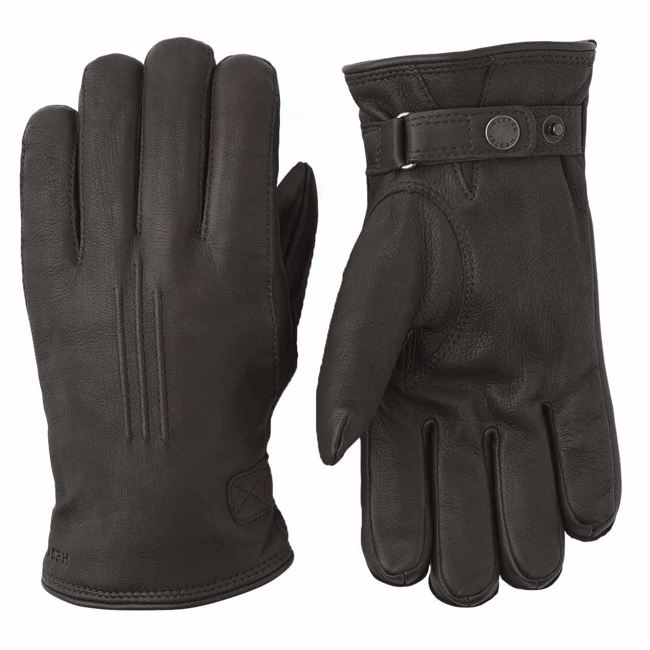 Hestra Deerskin Lambsfur Lined Glove - Men&s Dark Brown 11