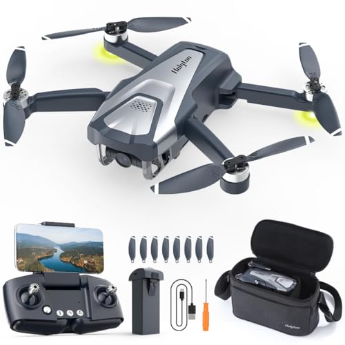 Holyton Drones With Camera For Adults 4k, HT50 Drone With Remote Control Camera, GPS Quadcopter Auto Return, Follow Me, Brushless Motor, Circle Fly
