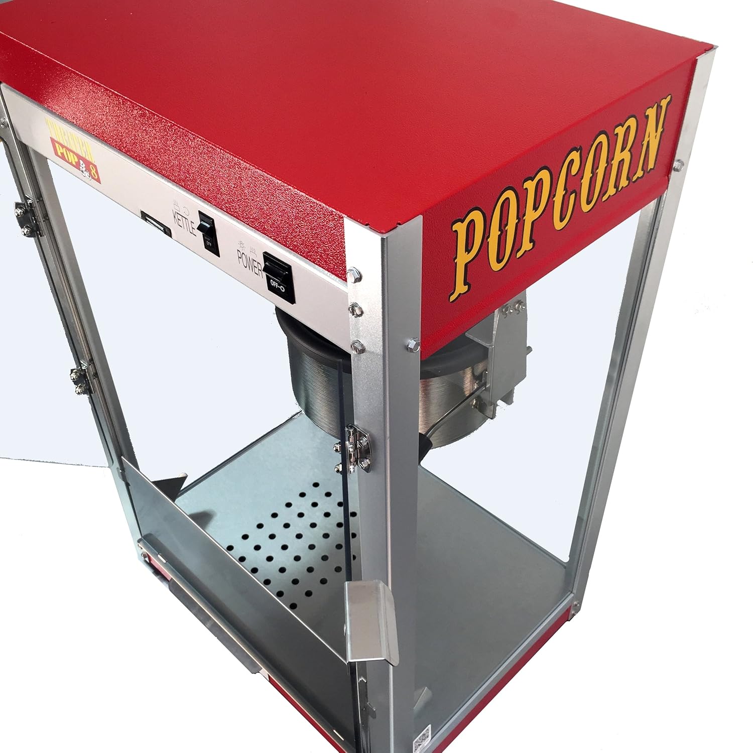 Paragon Theater Pop 8 Ounce Popcorn Machine for Professional Concessionaires Requiring Commercial Quality High Output Popcorn Equipment, Red