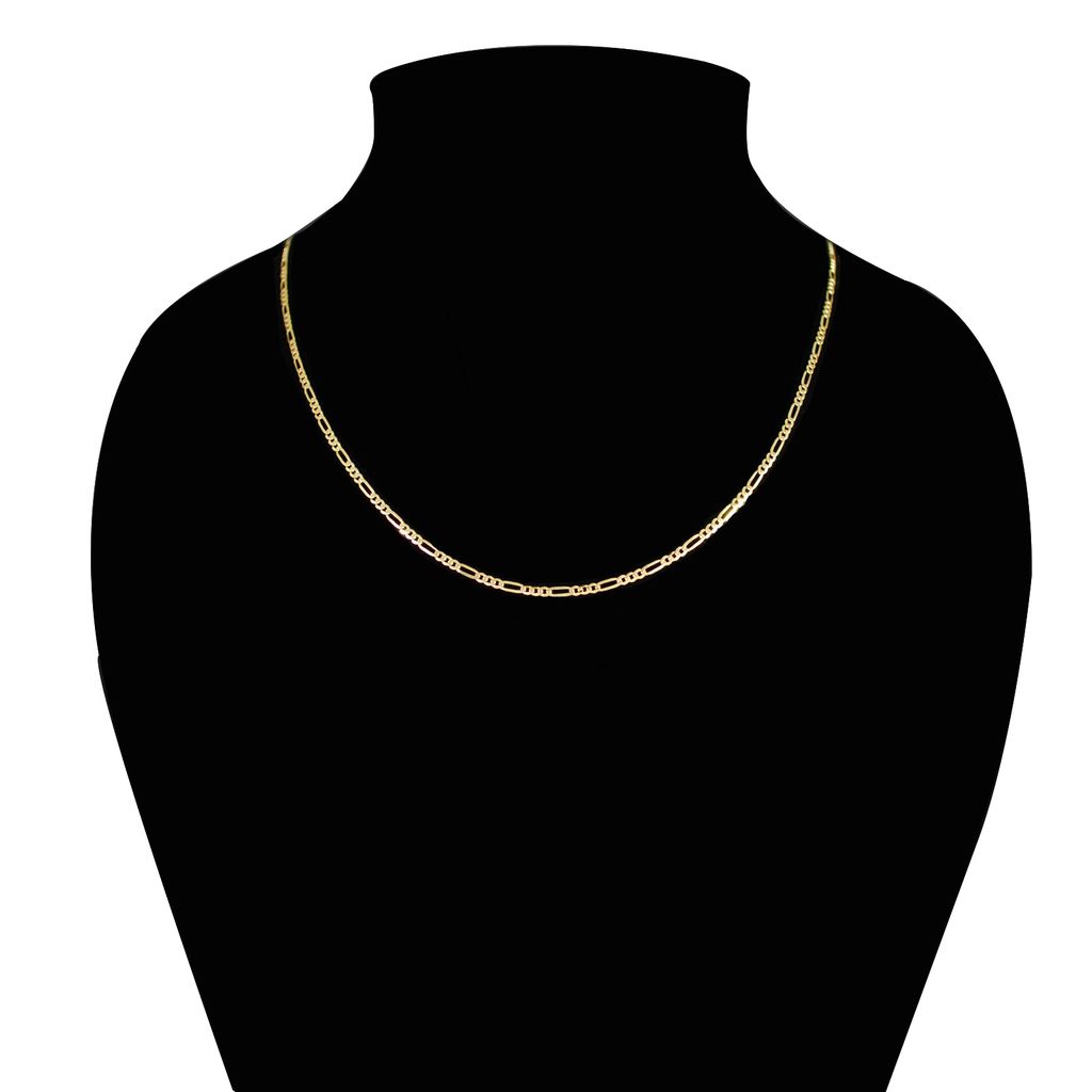 14K Yellow White Rose Gold 6.3mm Valentino Tri Color Necklace Chain Link Lobster Clasp (18 Inches)